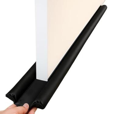 Imagem de Veda Porta Duplo Deslizante 80cm em PVC Lavável Bloqueio de Insetos, Ruído e Frio