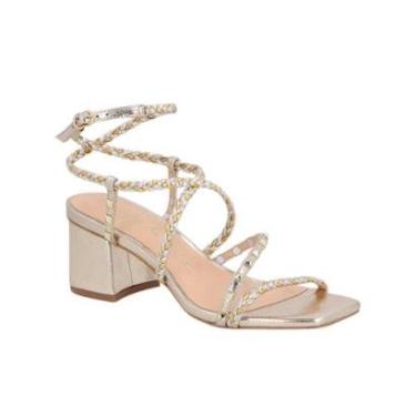 Imagem de Sandália Luiza Barcelos Salto Médio Dourado-Feminino