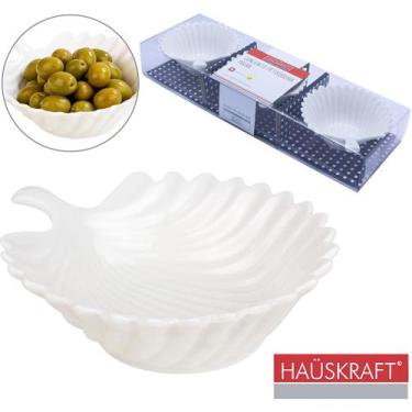 Imagem de Petisqueira molheira em porcelana - HAUSKRAFT, folha