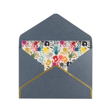 Imagem de SKKNT Cartões de felicitações impressos à mão para todas as ocasiões, convites de festa de aniversário de casamento, 12,7 x 15,2 cm