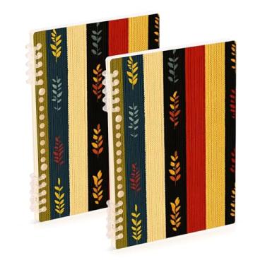 Imagem de Burbuja Cadernos com nome, papel pautado universitário A5 com 60 folhas, fichário para escritório, 2 unidades