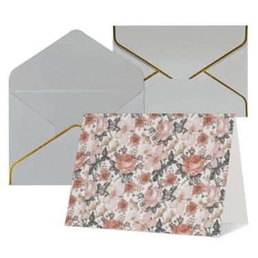 Imagem de SKKNT Cartões comemorativos com estampa da Torre Eiffel de Paris para todas as ocasiões, convites de festa de aniversário de casamento, 12,7 x 15,2 cm