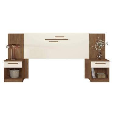 Imagem de Cabeceira Casal Loanda com Gavetas Jatobá Areia - Santos Andirá