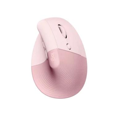 Imagem de Mouse Sem Fio Logitech Lift Vertical Bluetooth, Rosa, 4000 Dpi - 910-006472