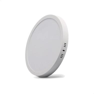 Imagem de Painel Plafon Led 24w Sobrepor Redondo Branco Frio 6500k Biv - Ourolux