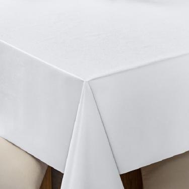 Imagem de Toalha de Mesa 6 Lugares Térmica Impermeável 1,40 m x 2,00 m 100% Policloreto de Vinila - Branca