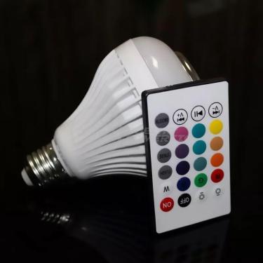 Imagem de Lâmpada Led 12W E27 Rgb Colorida Com Caixa De Som Bluetooth