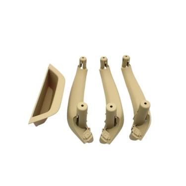 Imagem de 4 pçs conjunto lhd rhd interior do carro maçaneta da porta capa painel interno braço puxar guarnição substituição compatível para bmw x3 x4 f25 f26 2010-2016(LHD 4PCS Beige)