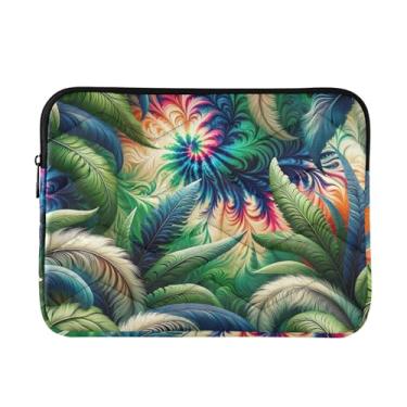 Imagem de Bolsa para laptop Spiral Foliage Fantasy fina, leve, durável, trabalho, viagem, tablet, bolsas para laptop masculinas, de 13 a 14 polegadas