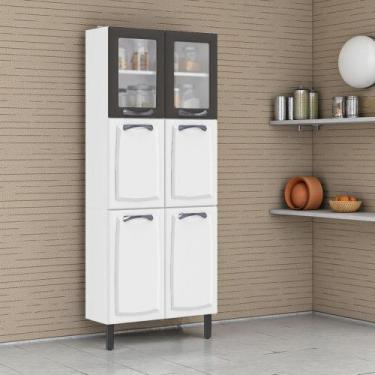 Imagem de Paneleiro Duplo em Aço 80cm 6 Portas New Premium Itatiaia, Branco/Graf