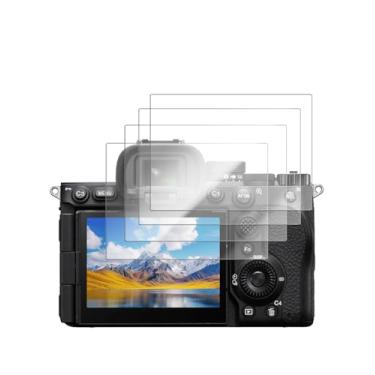 Imagem de YAJOJO Pacote com 4 protetores de tela para câmera híbrida full-frame Sony α7 V, vidro temperado de dureza 9H para Sony Alpha 7 V, antiarranhões, sem bolhas, clareza HD