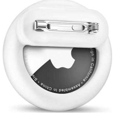 Imagem de Capa oculta infantil, para Apple Holder Tracker com pino de segurança, antiperda para crianças, bebês, idosos, bagagem, sapatos, roupas, mochila - verde escuro