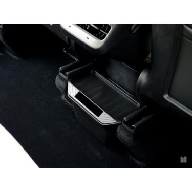 Imagem de Tesloid. Com Lixeira de Banco Traseiro para Tesla Model Y (2020–2025, Excluindo Juniper) – Caixote de lixo ABS elegante e discreto para carpete ou tapetes de perfil baixo