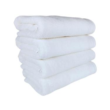 Imagem de Kit 4 Toalhas De Rosto Brancas 100% Algodão 500 G/m2 Macia