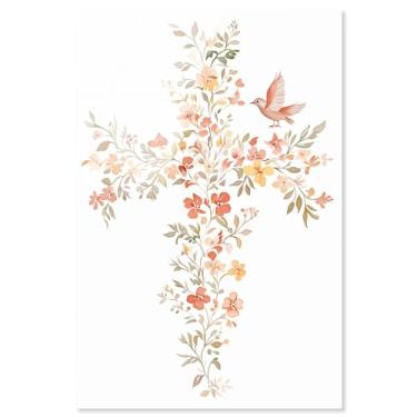 Imagem de Living Cross I Impressão acrílica Jesus Wall Art por Art Remedy, Pronto para pendurar, 25 x 38 cm