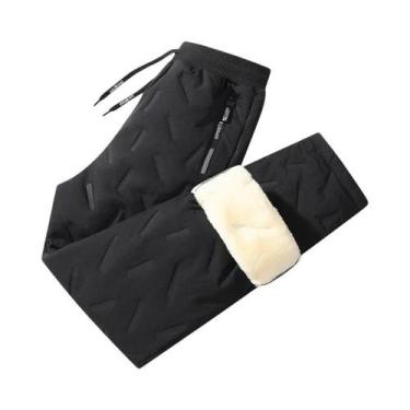 Imagem de Calças De Moletom Masculinas Largas Com Cintura Elástica E Cordão, Que