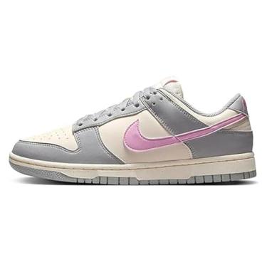 Imagem de Tênis feminino Nike Dunk Low Next Nature em cinza fumê claro/rosa, Cintura rosa, 36