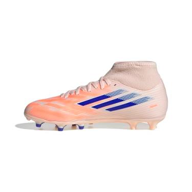 Imagem de adidas Tênis feminino F50 Spark Fusion Club Firm Artificial Ground, Laranja/azul lúcido/quase azul, 41