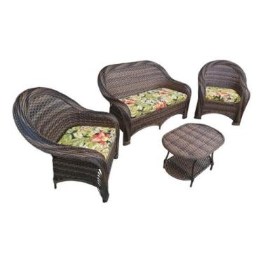 Imagem de Conjunto D Sofá Poltronas Em Fibra Sintética Jardim - varanda moveis