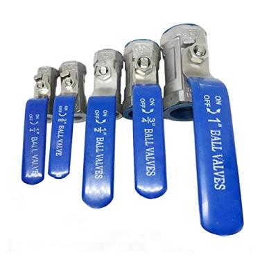 Imagem de Válvula 1 peça válvula de esfera fêmea rosqueada aço inoxidável SS304 BSP 1/10.2 cm 3/20.3 cm 1/5.1 cm 3/10.2 cm 2.5 cm 1-1/10.2 cm 1-1/5.1 cm (0,75 polegadas)