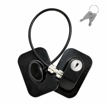 Imagem de Protetor de segurança para bloqueio de janela corrente de porta deslizante limitador de trava de armário 1 peça (preto)