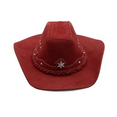 Imagem de Chapeu Country Couro Americano Australiano Aba Arame em Aço Barretos R