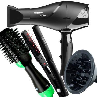 Imagem de Secador De Cabelo Taiff 1700w Ions Profissional Ar Quente Frio Preto D
