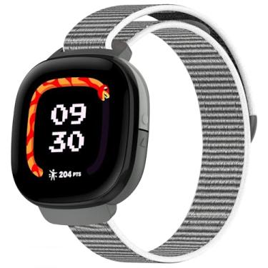 Imagem de Harikiri Pulseiras de relógio de nylon trançado com fi tbit Ace LTE, pulseiras esportivas respiráveis de substituição, pulseira de nylon, pulseira Google Ace LTE