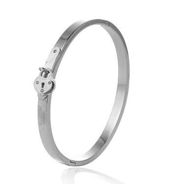 Imagem de Pulseira feminina Rui Long de aço inoxidável com fecho de titânio para presente de amantes