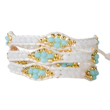 Imagem de YGLINE Pulseira feminina com pedras naturais, boho, contas de cristal curativo, ajustável, 3/5, presentes de aniversário feitos à mão para mulheres, adjustable, Cristal