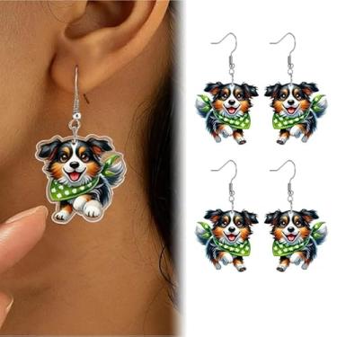 Imagem de Brincos de acrílico pendentes de Dia de São Patrício para mulheres e famílias, joias engraçadas, one size, Acrílico, Sem pedra preciosa