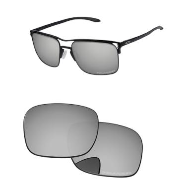 Imagem de PapaViva Lentes de substituição para óculos de sol Oakley Holbrook Ti OO6048 57 mm cromado prata polarizada