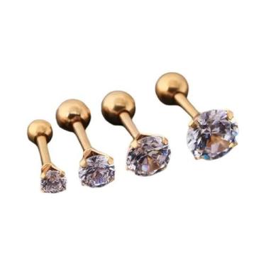 Imagem de Conjunto De Brincos De Diamante Falso Elegante E Brilhante, Hipoalergê