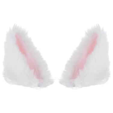 Imagem de aqxreight Capacete Orelhas de Gato Decorações de Pelúcia Fofas para Esquiar Snowboard Bicicleta Transforme Seu Capacete Com Acessórios Elegantes e Divertidos Ocasiões Especiais de (WHITE)