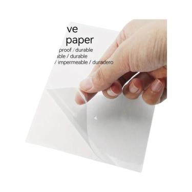 Imagem de Papel Adesivo Holográfico Vinílico 50 Folhas Transparente A6 Autoadesi