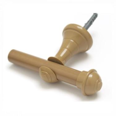 Imagem de Kit Varão Cortina 2,00 Metros 19mm Simples varão para cortina 2 metros，varao para 3 metros(CEREJEIRA)