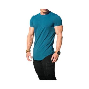 Imagem de Camiseta Masculina De Verão Para Musculação E Treino, Manga Curta, Alg