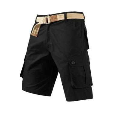 Imagem de Bermudas Cargo Masculinas plus Size De Algodão Casuais Para Golfe, Cor