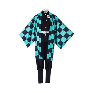 Imagem de Fantasia De Halloween Para Crianças, Cosplay De Anime Kamado Tanjirou,