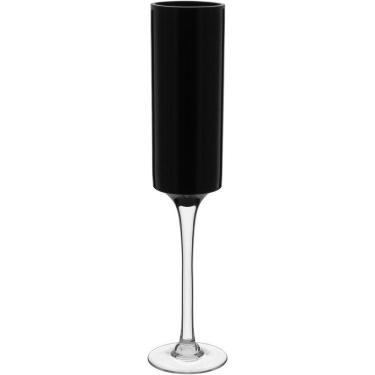 Imagem de Vaso Decorativo Enfeite Casa Vidro 51x10x10cm Preto