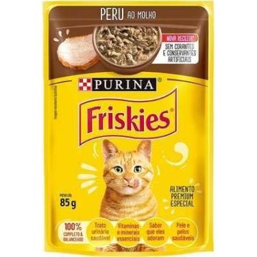 Imagem de Sachê Friskies para gatos adultos sabor peru ao molho 85g