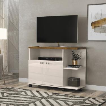 Imagem de Rack Balcão Macedonia Off White/canela Toque Bp