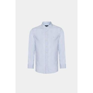 Imagem de Camisa Aramis Algodão Flamê Manga Longa Gola Padre Azul Bebe-Masculino