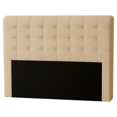 Imagem de Cabeceira Casal 140 Cm Maria Veludo Bege Id Milani Store Bege