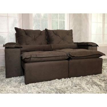 Imagem de Sofá Retrátil Reclinável 2,30 m Marrom 200 Athenas