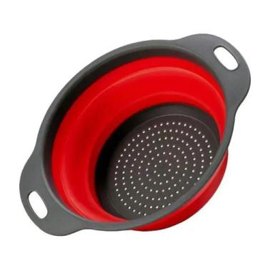 Imagem de Escorredor Alimentos Retrátil Silicone Utensílios Cozinha Legumes Mass