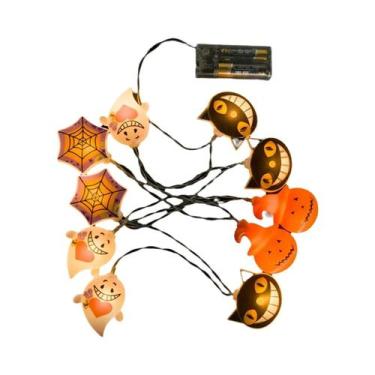 Imagem de Luzes De Cordão LED Em Forma De Corvo Preto, 10 LEDs, 1,5m Para Decora