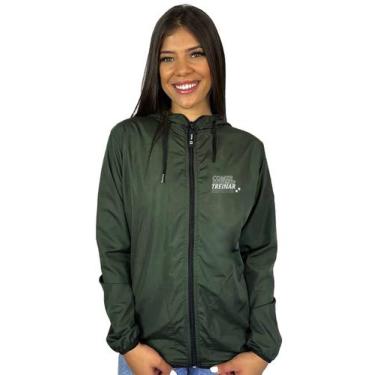 Imagem de Jaqueta Corta Vento Academia Feminino WSS Brasil Gym Rotina, Verde, P