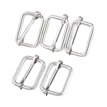 Imagem de Fivela De Metal Retangular Com Anel Para Cintos E Bolsas, 5 Peças, Ace