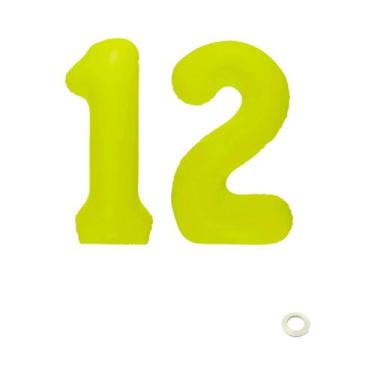 Imagem de Balões Digitais Fluorescentes Amarelo Neon Para Decorações De Aniversá